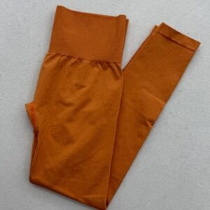 NVGTN Seamless Orange Leggings Women's Size M High Waisted Athletic Workout